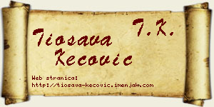 Tiosava Kecović vizit kartica